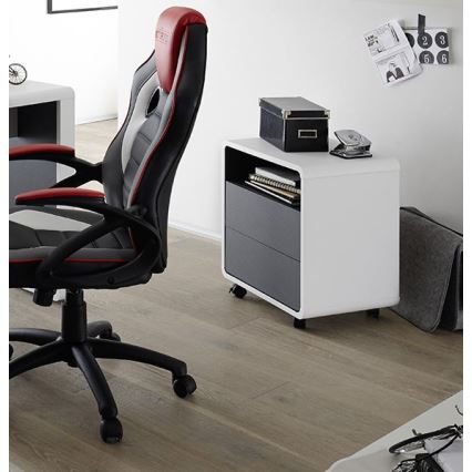 Cajonera de oficina TEO blanco/antracita