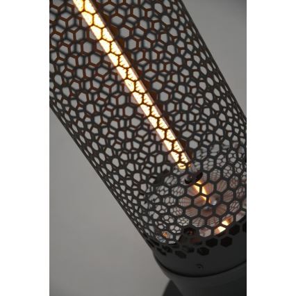 Calefactor infrarrojo de suelo 1000W/230V IP44 negro