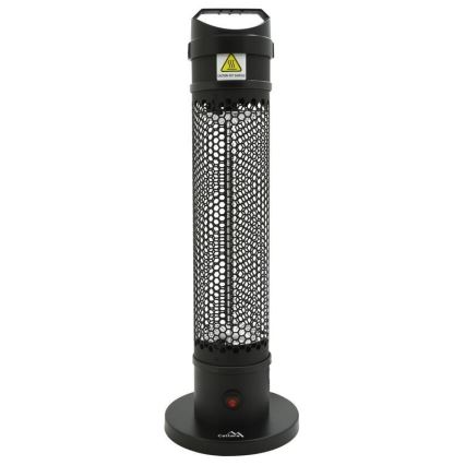 Calefactor infrarrojo de suelo 1000W/230V IP44 negro