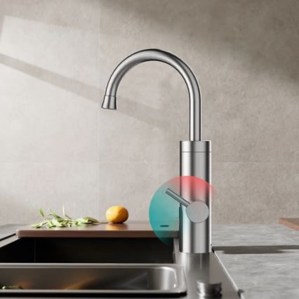 Calentador de agua instantáneo con pantalla LED 3000W/230V IPX4 acero inoxidable