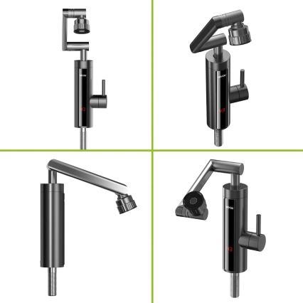 Calentador de agua instantáneo con pantalla LED 3000W/230V IPX4 antracita