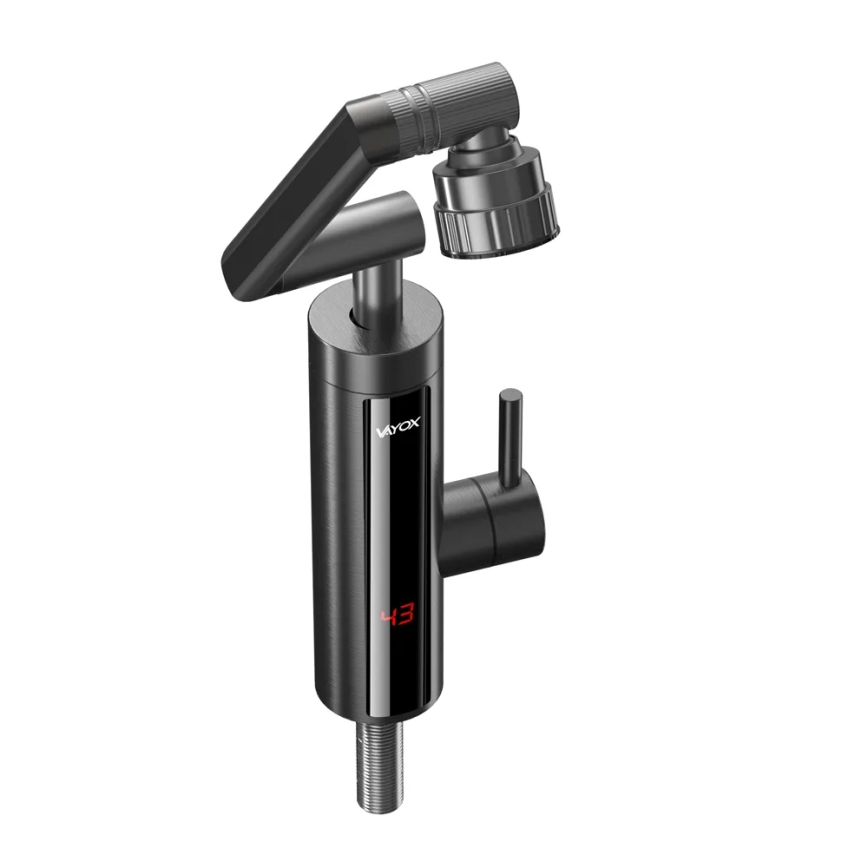Calentador de agua instantáneo con pantalla LED 3000W/230V IPX4 antracita