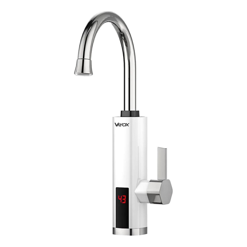 Calentador de agua instantáneo con pantalla LED 3000W/230V IPX4 blanco