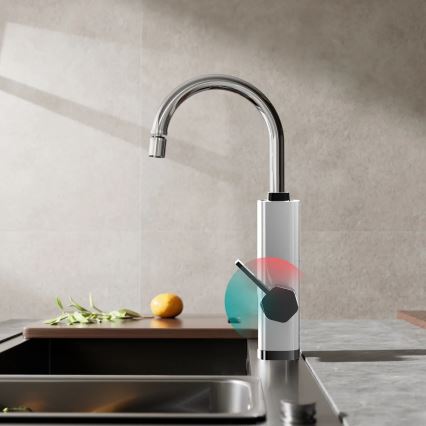 Calentador de agua instantáneo con pantalla LED 3000W/230V IPX4 blanco