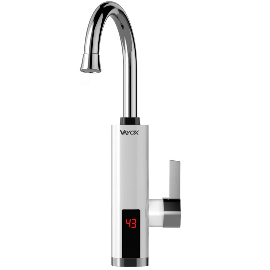 Calentador de agua instantáneo con pantalla LED 3000W/230V IPX4 blanco