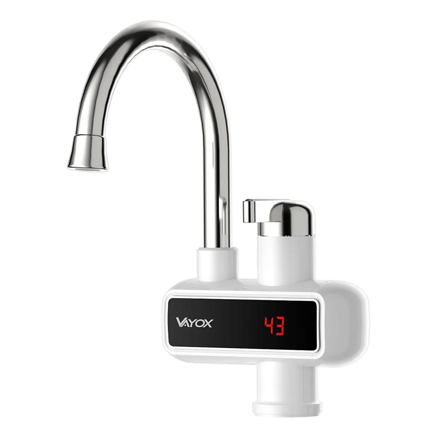 Calentador de agua instantáneo con pantalla LED 3000W/230V IPX4 blanco