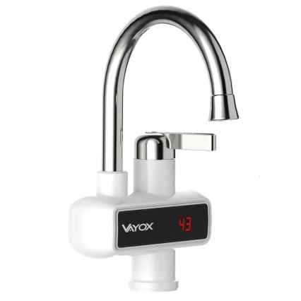 Calentador de agua instantáneo con pantalla LED 3000W/230V IPX4 blanco