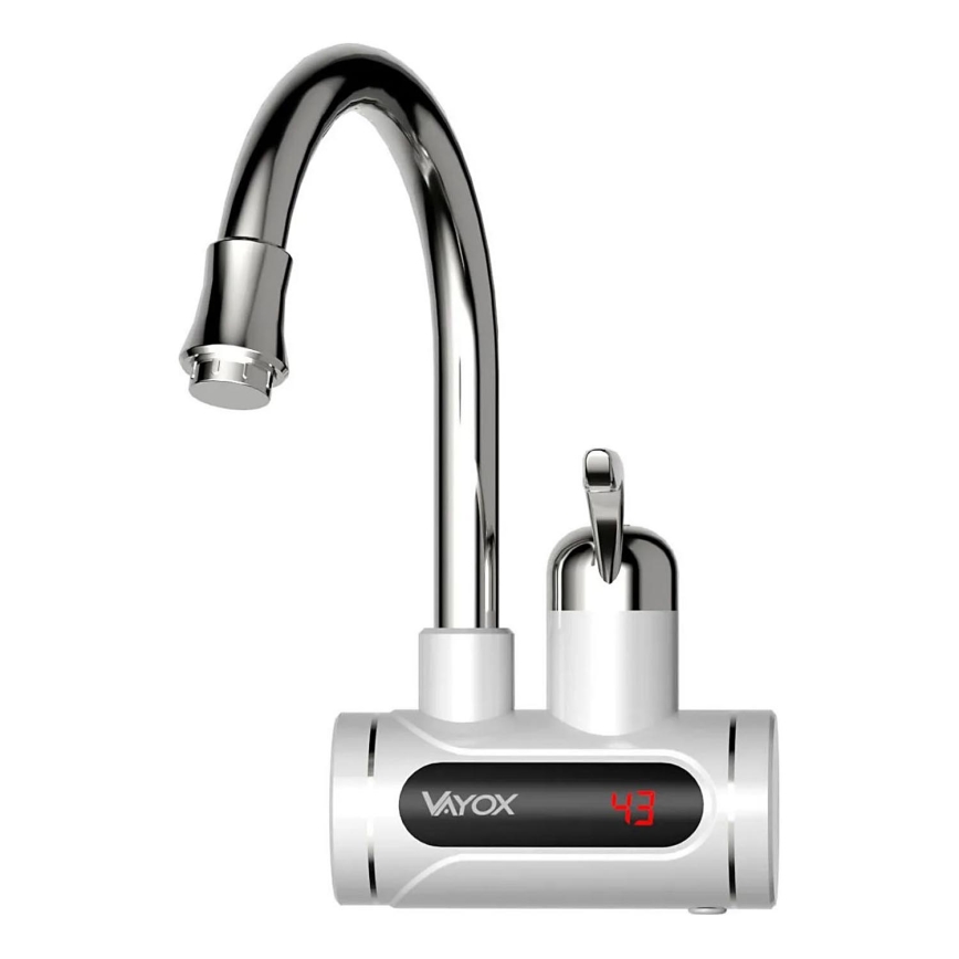 Calentador de agua instantáneo con pantalla LED 3000W/230V IPX4 blanco