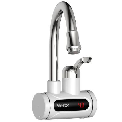 Calentador de agua instantáneo con pantalla LED 3000W/230V IPX4 blanco