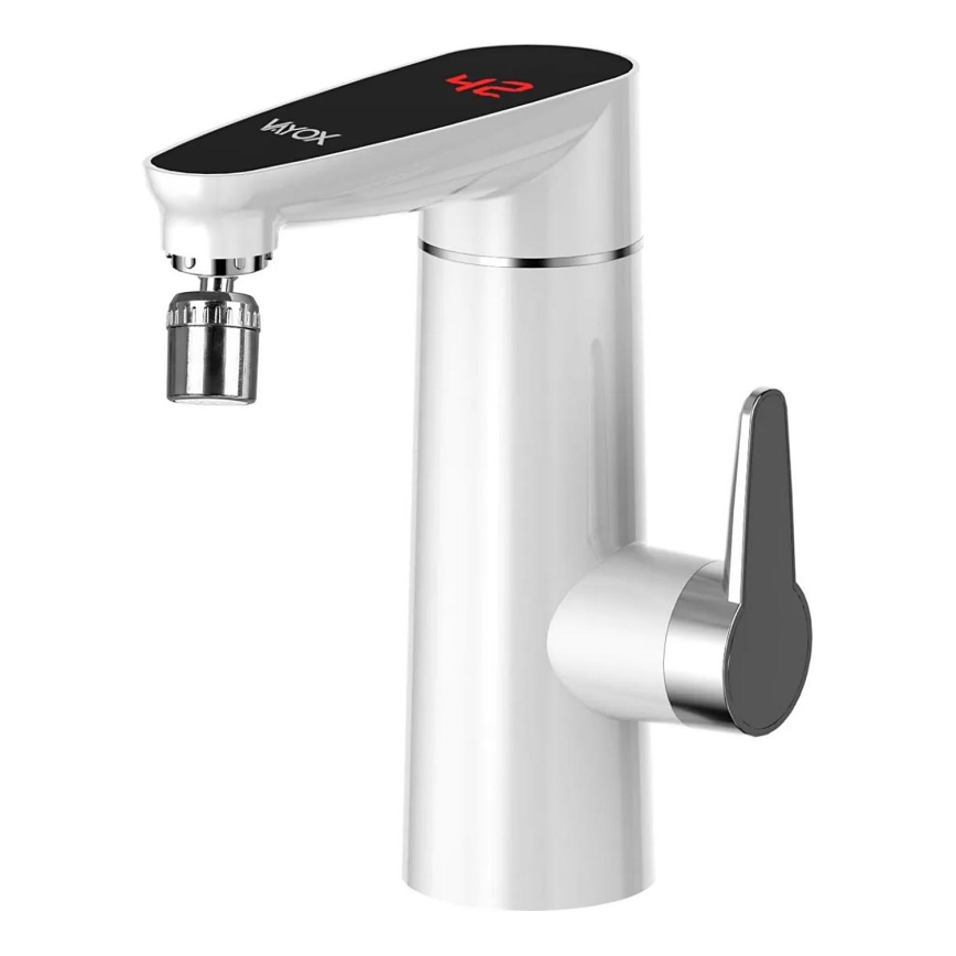 Calentador de agua instantáneo con pantalla LED 3000W/230V IPX4 blanco