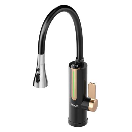 Calentador de agua instantáneo con pantalla LED 3000W/230V IPX4 negro