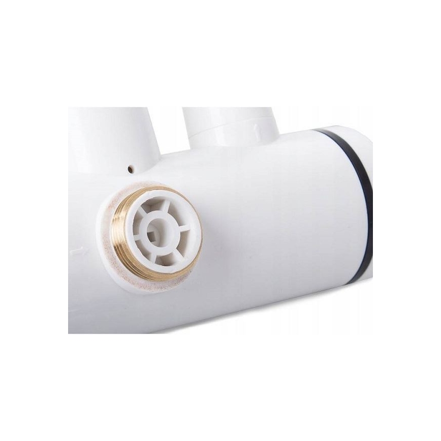 Calentador de agua instantáneo con rociador y pantalla LCD 3000W/230V IPX4 blanco