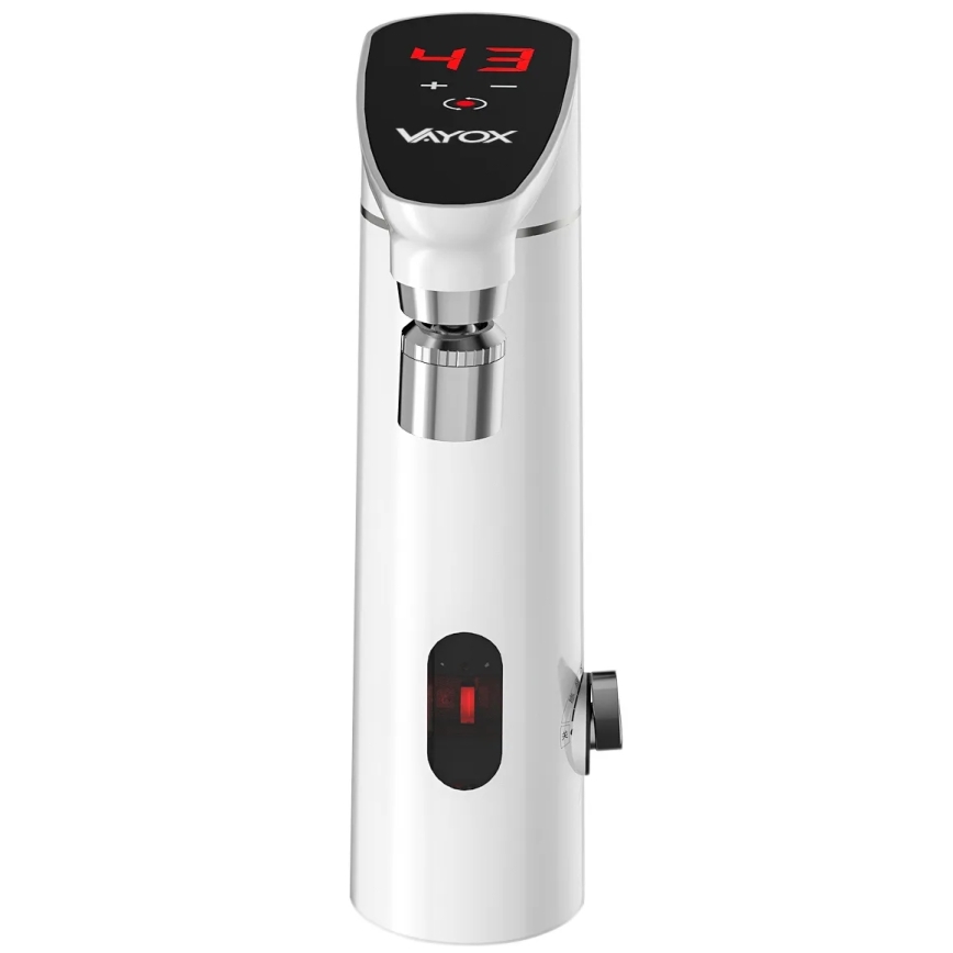 Calentador de agua instantáneo táctil con sensor y LED mostrar 3000W/230V IPX4 blanco