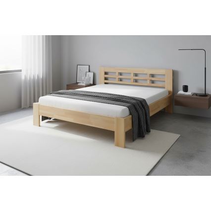 Cama de matrimonio de madera ANGELA 180x200 cm en haya