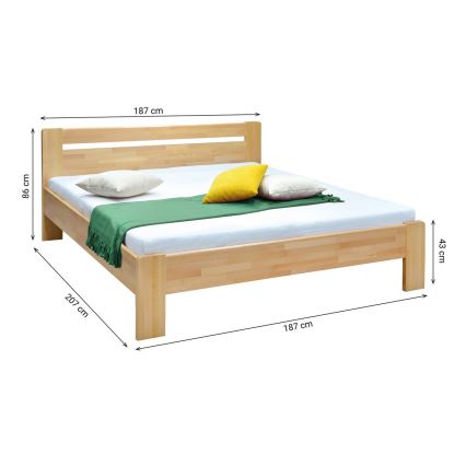 Cama doble AMARA 180x200 cm haya