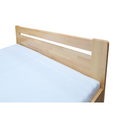 Cama doble con espacio de almacenamiento AMARA 180x200 cm haya