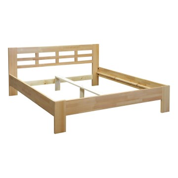 Cama doble hecho de madera maciza ANGELA 180x200 cm haya