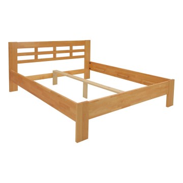 Cama doble hecho de madera maciza ANGELA 180x200 cm nogal claro