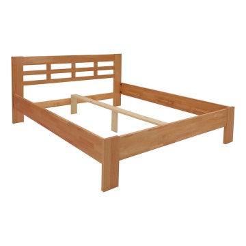 Cama doble hecho de madera maciza ANGELA 180x200 cm nogal