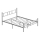 Cama doble metálica PIRON 140x200 cm, blanca, capacidad de carga 200 kg