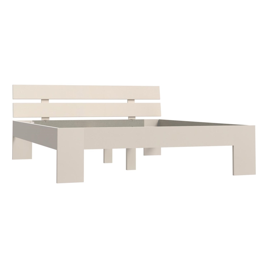 Cama doble PIROA 160x200 cm beige