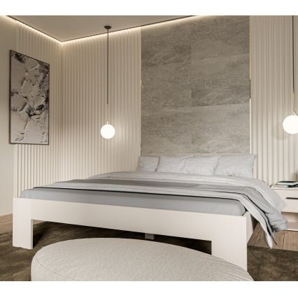 Cama doble PIROA 180x200 cm beige