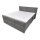 Cama eléctrica ajustable tapizada con colchones y topper HELEN 180x200 cm gris