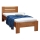 Cama individual AMBER 90x200 cm, nogal