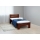 Cama individual AMBER 90x200 cm, nogal oscuro