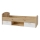 Cama individual con almacenamiento URO 90x200 cm, acabado roble artisan/blanco