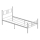 Cama individual metálica PIRON 90x200 cm, blanca, capacidad de carga 120 kg