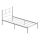 Cama individual metálica ROVAN 90x200 cm, blanca, capacidad de carga 120 kg