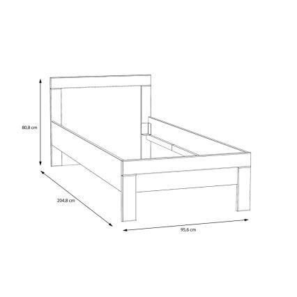 Cama individual SNOWIE 90x200 cm blanca