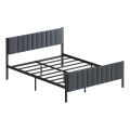 Cama metálica doble LUNOR 160 x 200 cm, antracita, capacidad de carga 200 kg