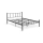 Cama metálica doble ORMEL 160x200 cm, color negro, capacidad de carga 200 kg