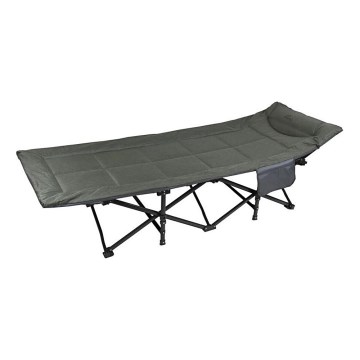 Cama plegable de camping gris
