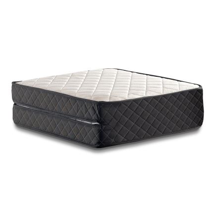Cama plegable individual de metal HERON 90x204 cm, blanca — capacidad de carga 120 kg