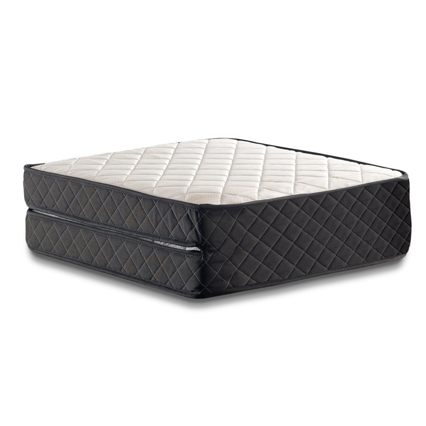 Cama plegable individual de metal HERON 90x204 cm, blanca — capacidad de carga 120 kg