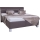 Cama tapizada ALIS 160x200 cm con colchón y arcón de almacenamiento, marrón