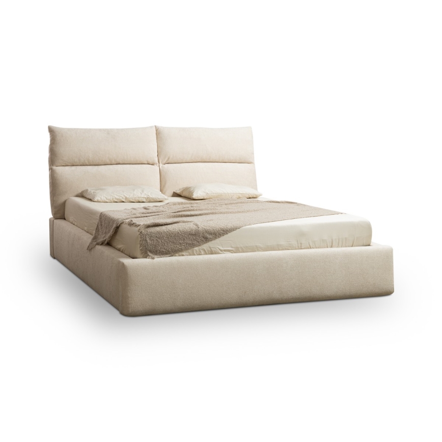 Cama tapizada BASIL 180 x 200 cm sin colchón, beige