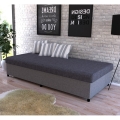 Cama tapizada con almacenamiento CORY 80x200 gris