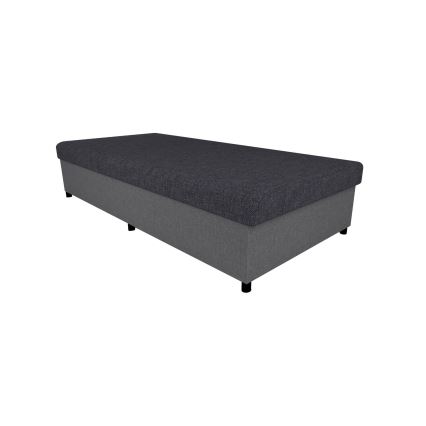 Cama tapizada con almacenamiento CORY 80x200 gris