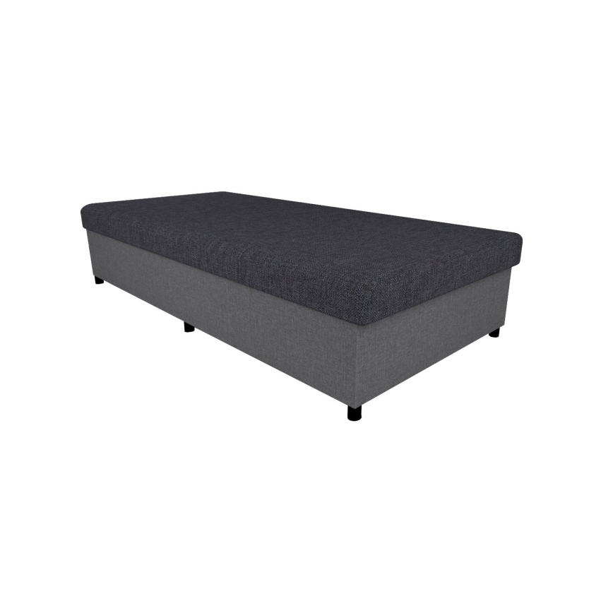 Cama tapizada con almacenamiento CORY 80x200 gris
