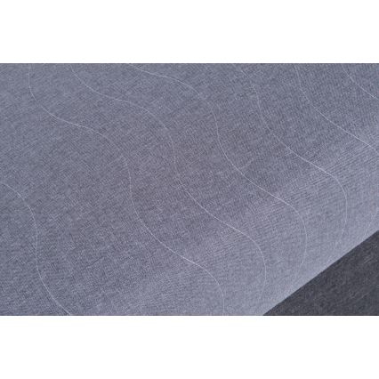 Cama tapizada con almacenamiento JACOB XL, capacidad de carga 130 kg, 90x200 cm, gris