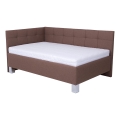 Cama tapizada con arcón de almacenamiento MARIA PETITE 120x200 cm, marrón, sin colchón