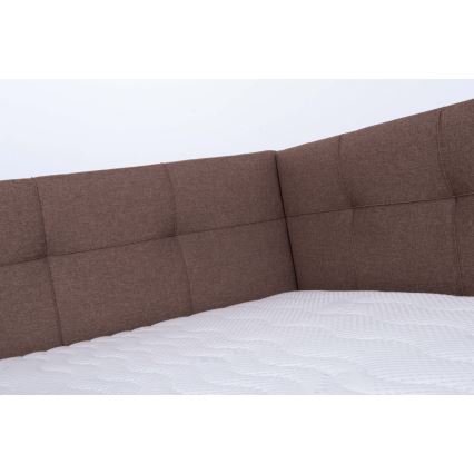 Cama tapizada con arcón de almacenamiento MARIA PETITE 120x200 cm, marrón, sin colchón
