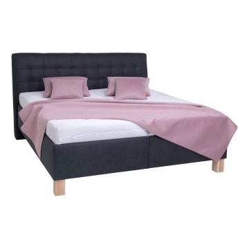Cama tapizada con arcón de almacenamiento, sin colchón VIOLET 160x200 cm antracita