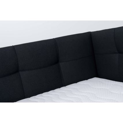 Cama tapizada con arcón de almacenamiento MARIA PETITE 120x200 cm sin colchón antracita