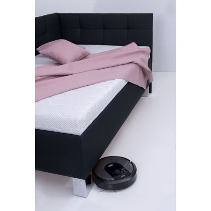 Cama tapizada con arcón de almacenamiento MARIA PETITE 120x200 cm sin colchón antracita