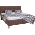 Cama tapizada con arcón sin colchón MARIA 180 x 200 cm marrón